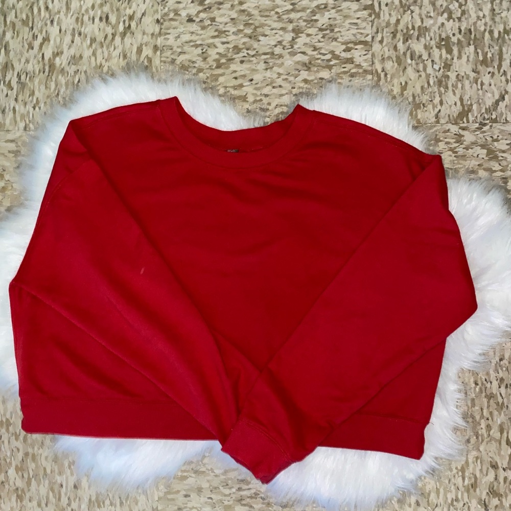 Red wild fable cropped sweatshirt